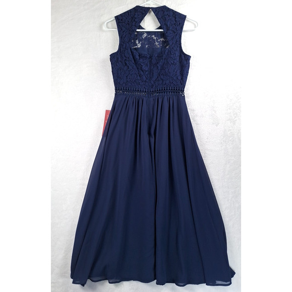 TRUTH AND FABLE Navy Blue Party / Cocktail Dress Sleeveless - Picture 2 of 14